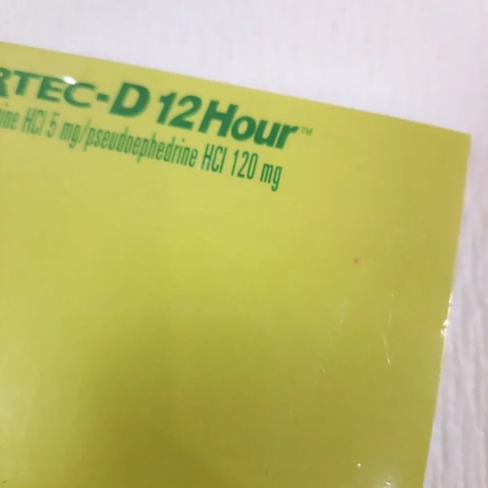 Zyrtec-D 12 hour Sticky‎ Notepad paper memo note pad Pharma promo Pharmaceutical